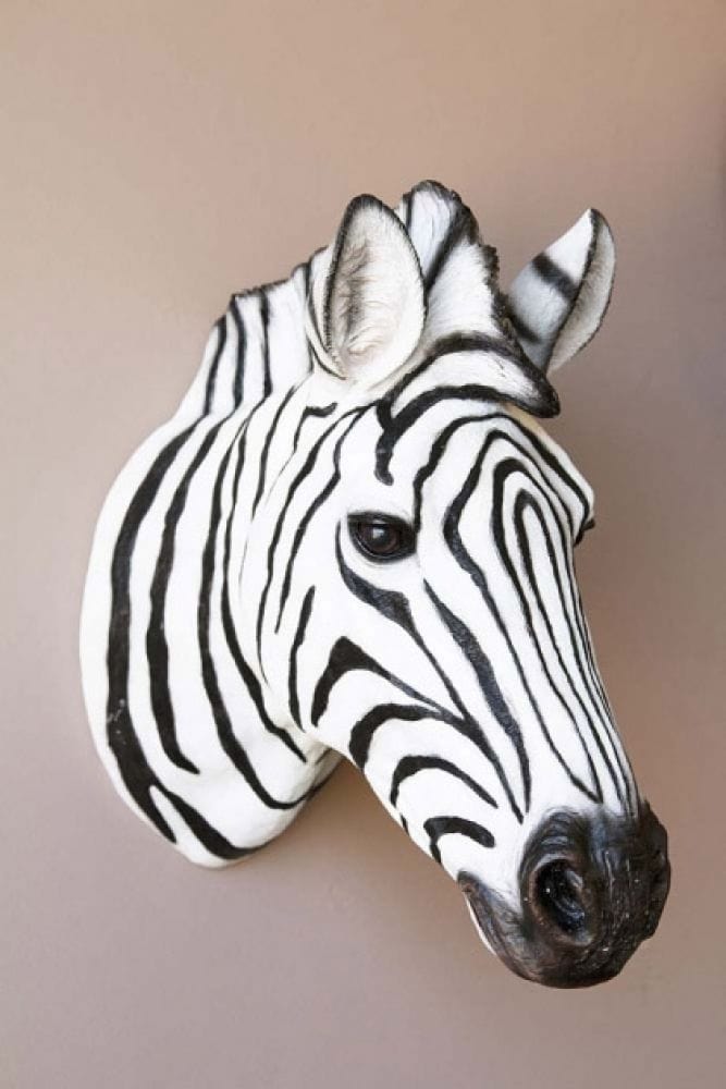 ZEBRA HEAD WALL DECOR