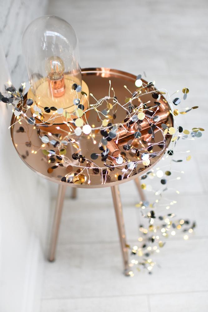 Confetti Gold Light Chain, Mains Powered