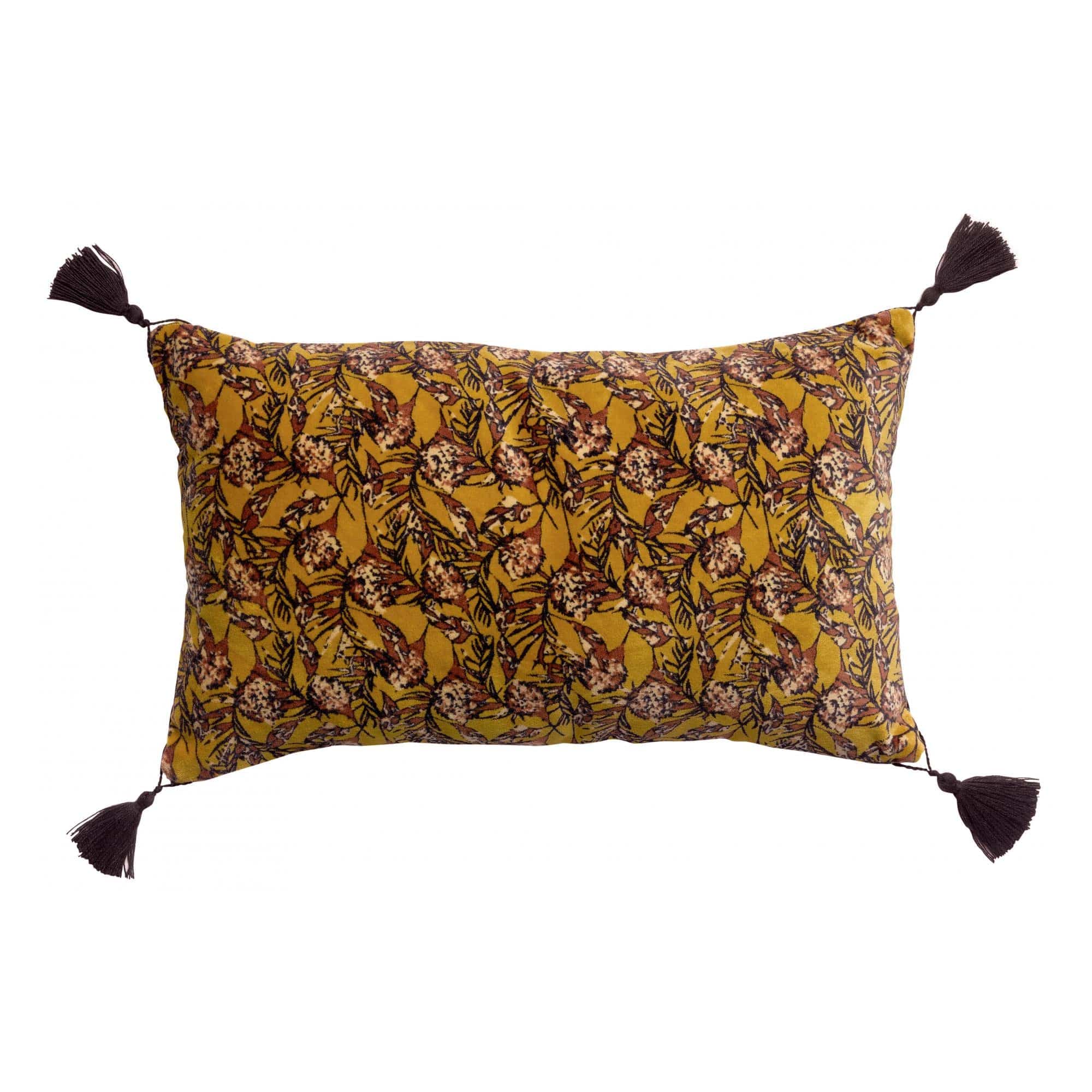 Anae Tasseled 30x50 Velvet Cushion by Vivaraise, Various Colours