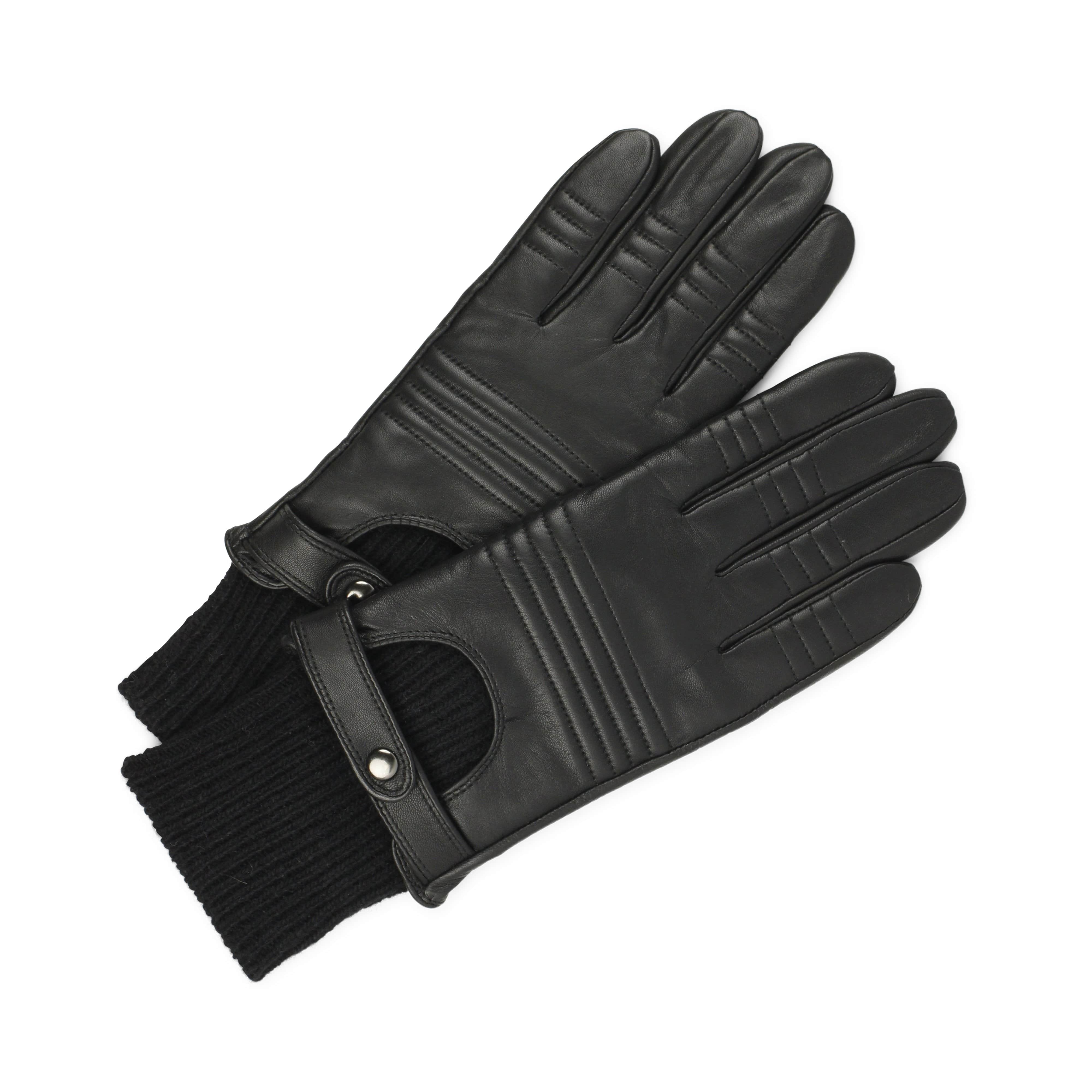 Moe Black Leather Gloves by Markberg