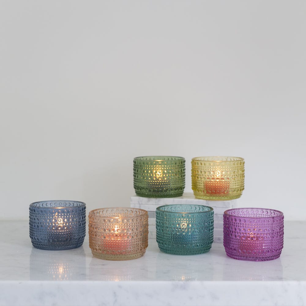 Cirque Glass Tea Light Votive, Various Colours