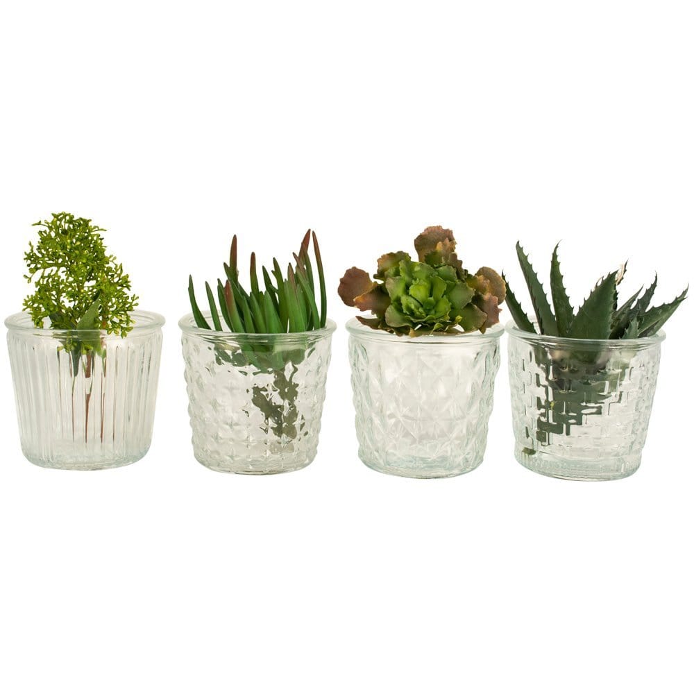 Vintage Glass Plant Pot
