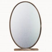 GRANVILLE OVAL INDUSTRIAL MIRROR WITH SHELF