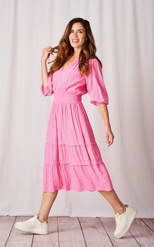 Olivia Star Print Dress pink