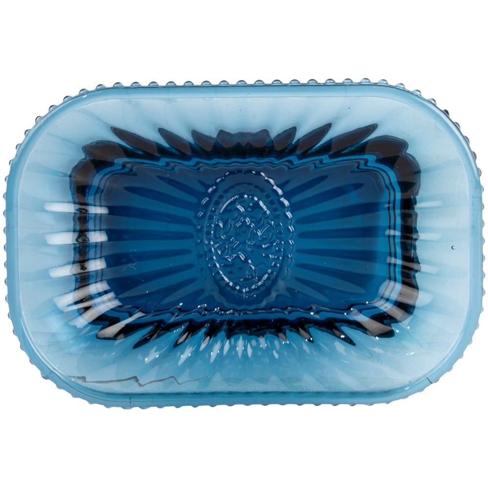 Glass Bijou Soap Dish, Blue