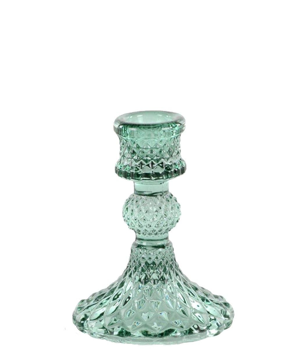 Harlequin Cut Glass Candlestick