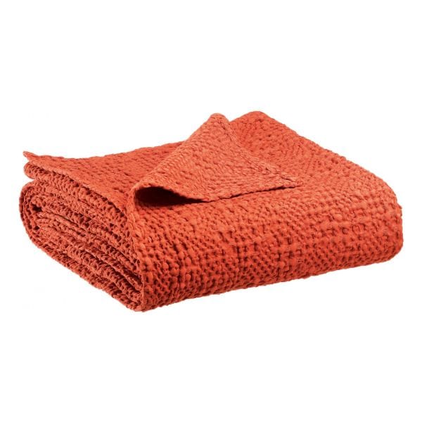 Tana 180x260 Stonewashed Cotton Bed Cover Rooibos