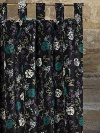 Velvet Curtain Panel 260x110cm, Sintra Black