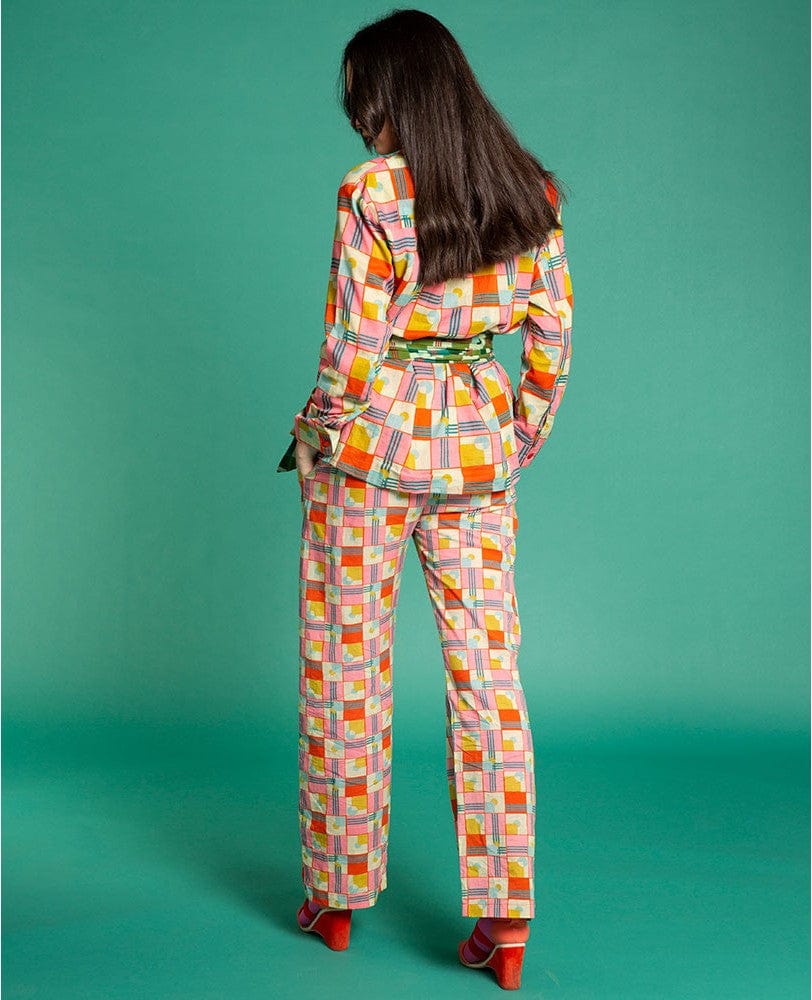 Cotton Drawstring Lounge Pants, Aberdeen Orange