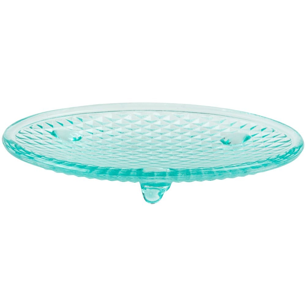 Glass Soap Dish, Green