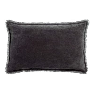 Fara 40x65 Velvet Fringed Cushion by Vivaraise, Shadow (Ombré)