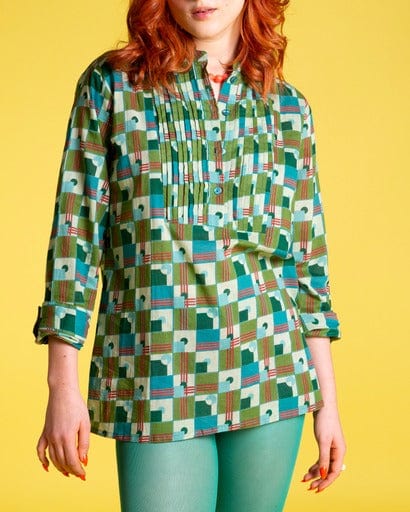 Mia Cotton Tunic Aberdeen Emerald