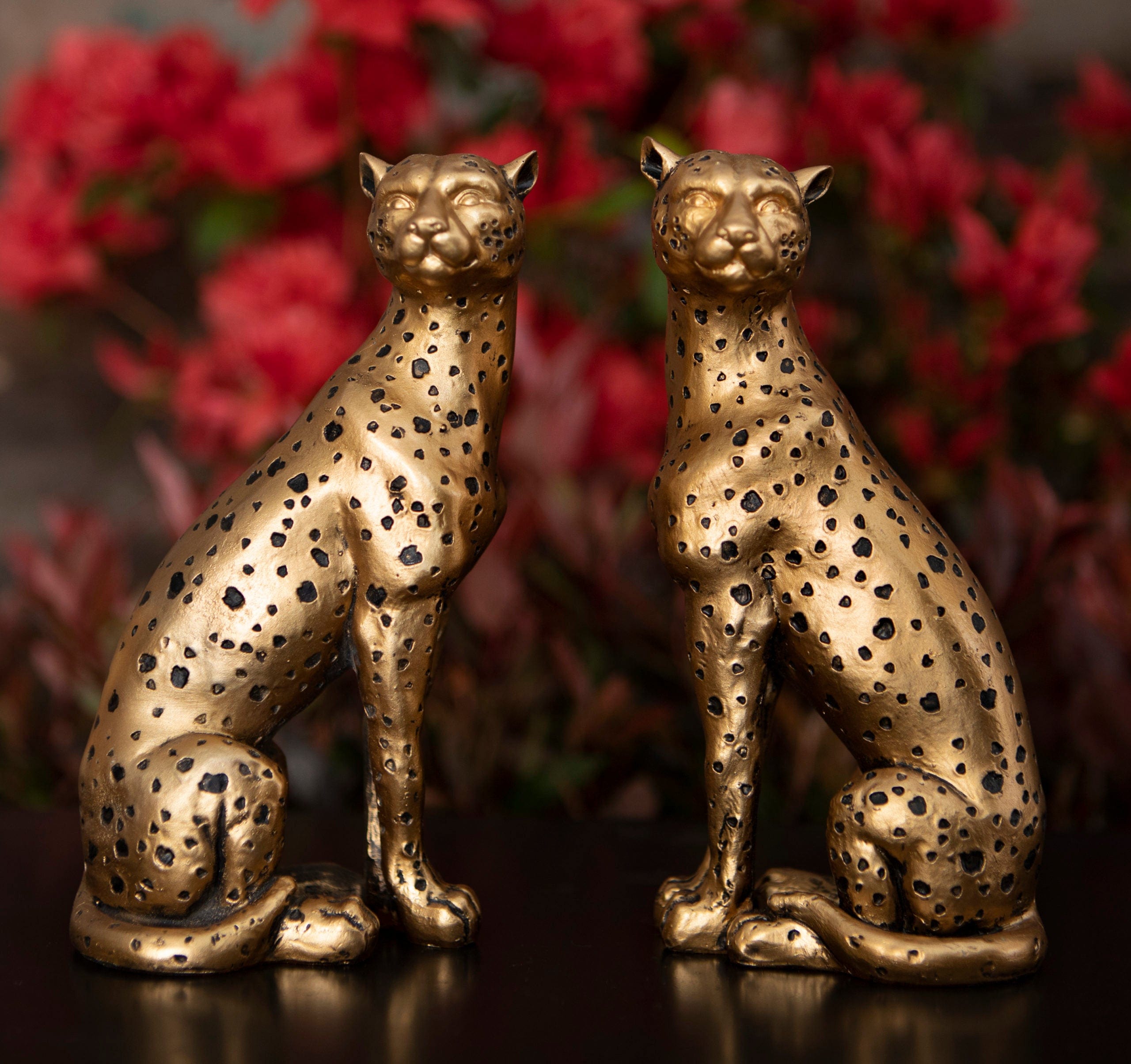 Set of 2 Cheetah Ornaments