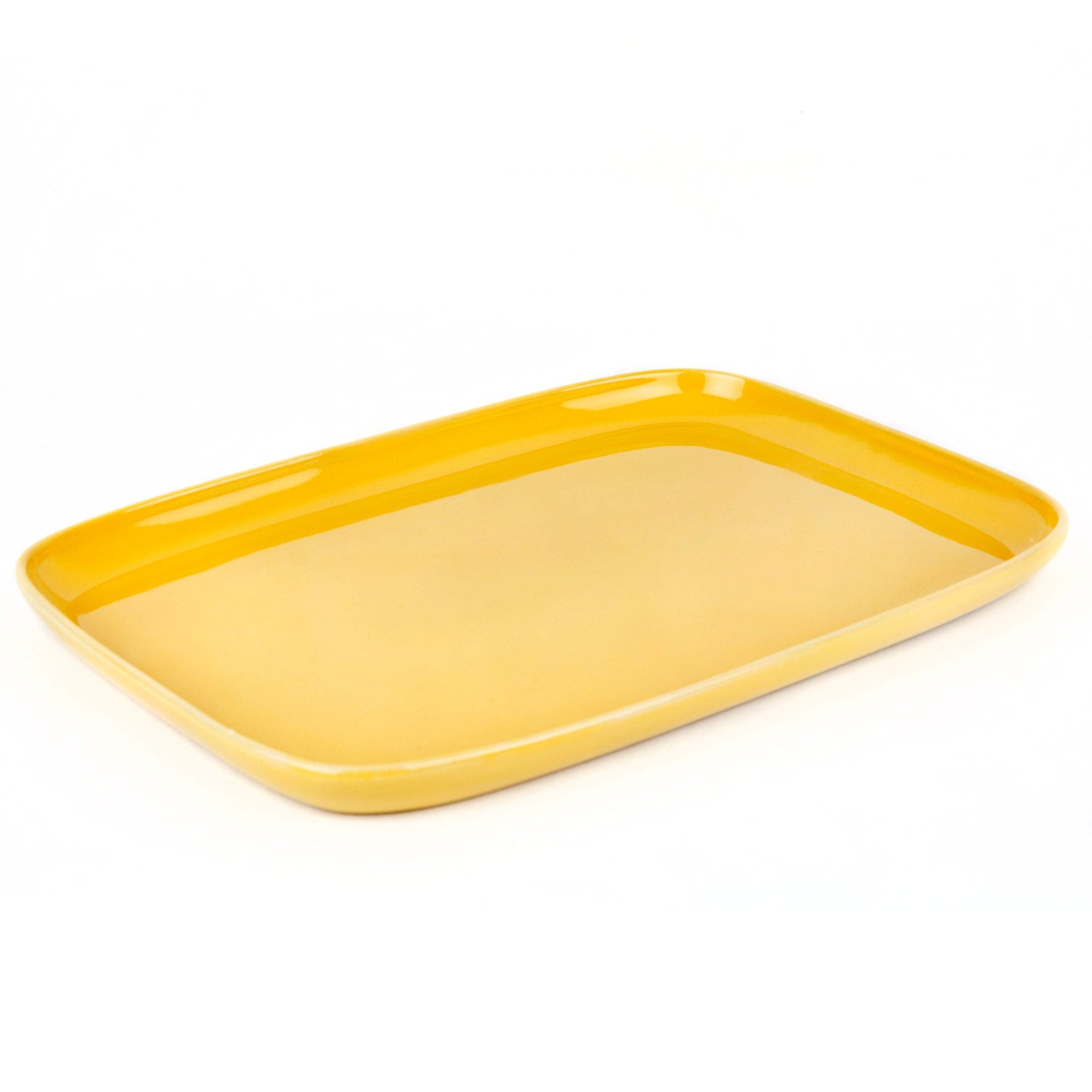 Yellow Large Rectangular Ceramic Platter