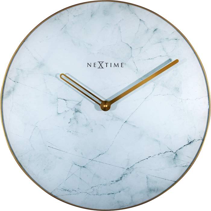 Marble White & Gold Wall Clock