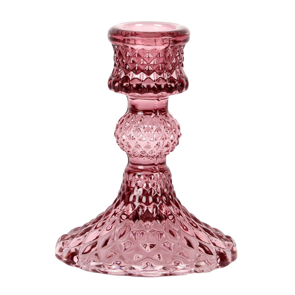 Harlequin Cut Glass Candlestick