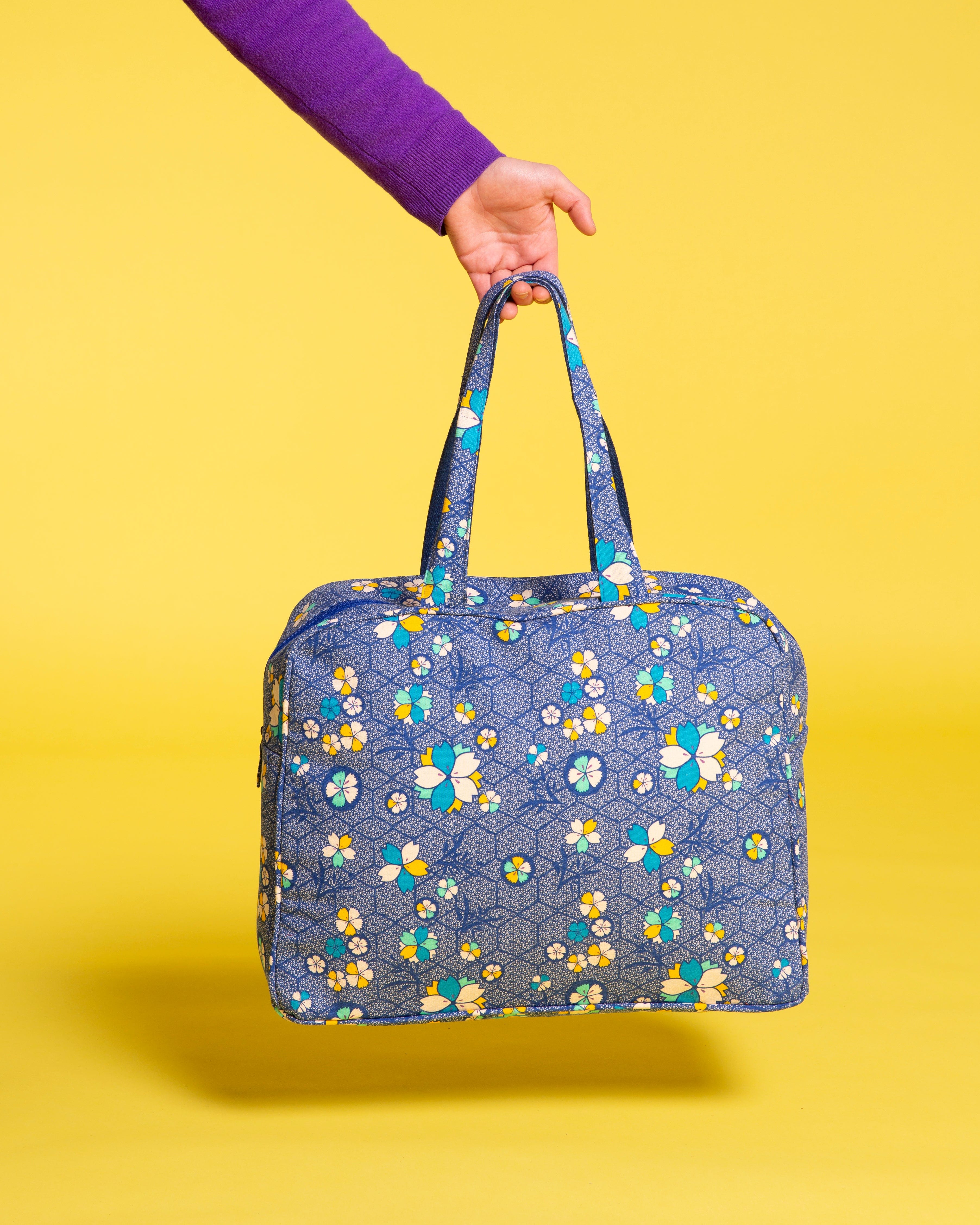 Les Touristes Canvas Weekend Bag, Kobe Blue