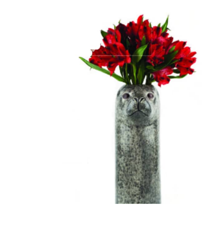 Harbour Seal Tall Ceramic Vase