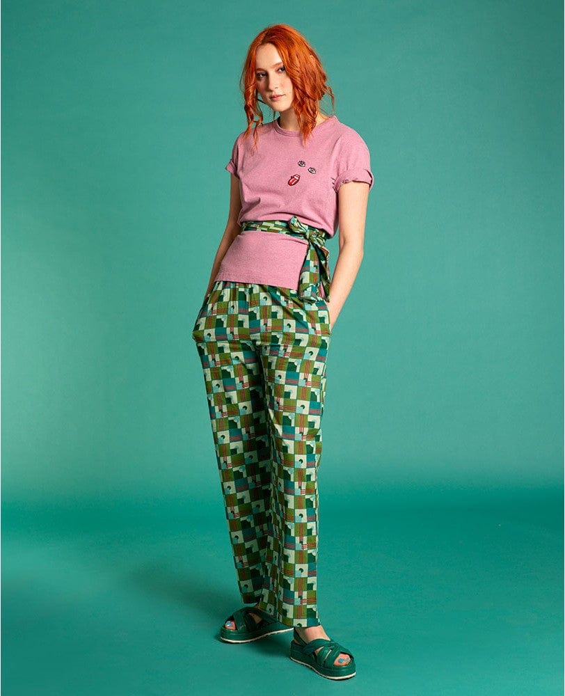 Cotton Drawstring Lounge Pants, Aberdeen Emerald