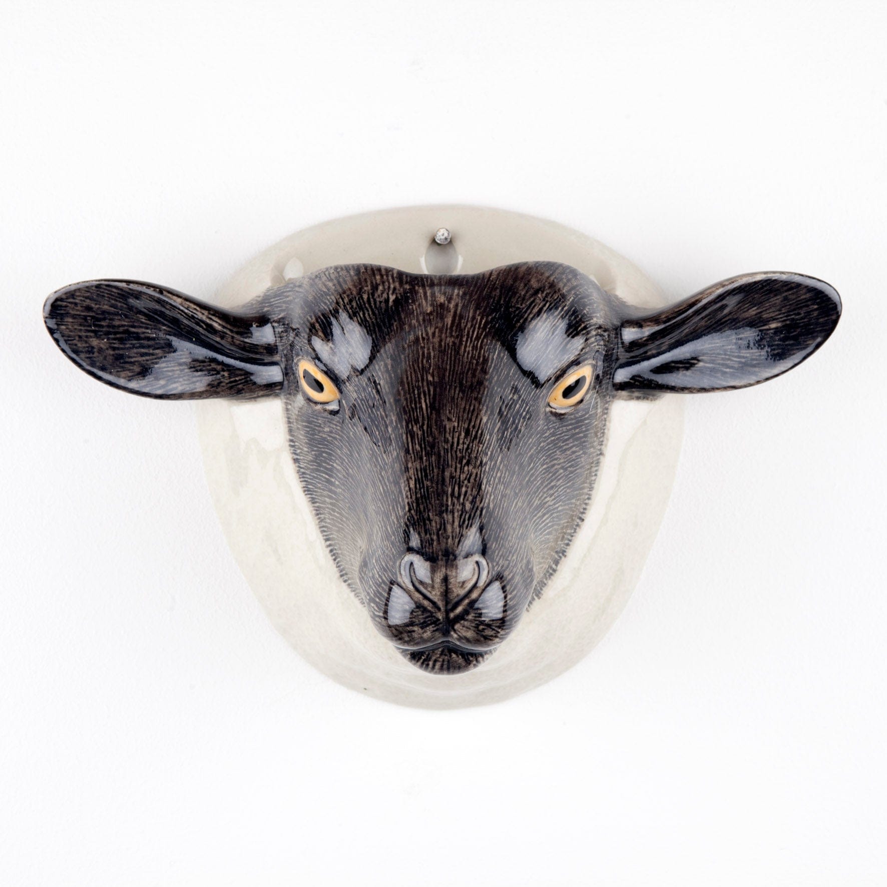 Suffolk Sheep Wall Vase Black