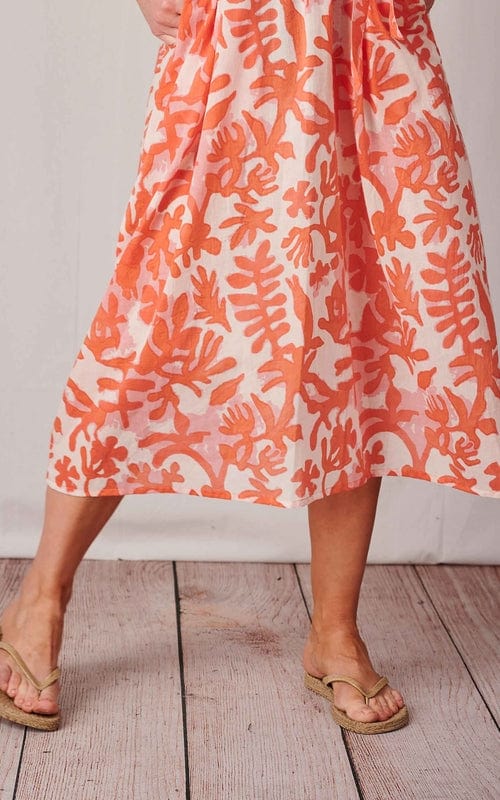 Gili Cotton Dress, Coral