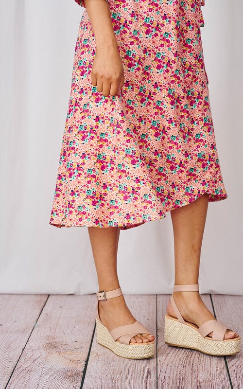 Elise Wrap Dress, Coral