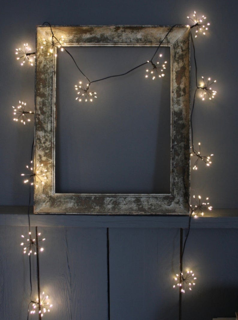 Starburst Indoor/Outdoor Light Chain Black, Mains Powered