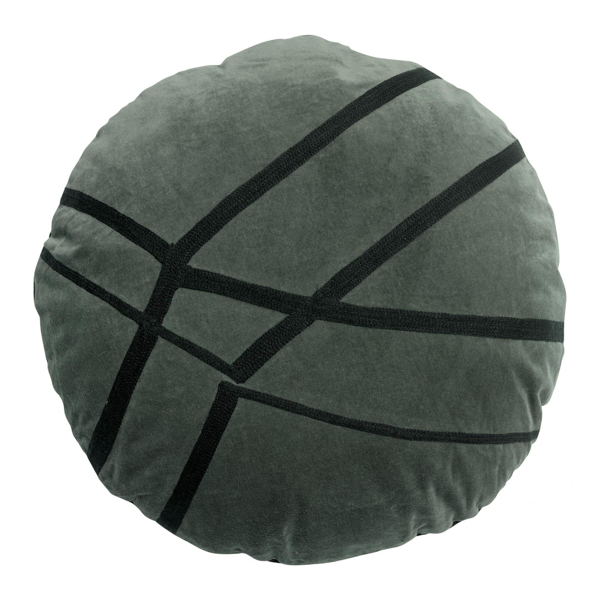 Fara 50cm Round Velvet Cushion with Embroidery by Vivaraise, Various Colours