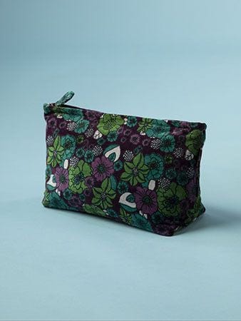 Large Velvet Washbag, Hove Fig