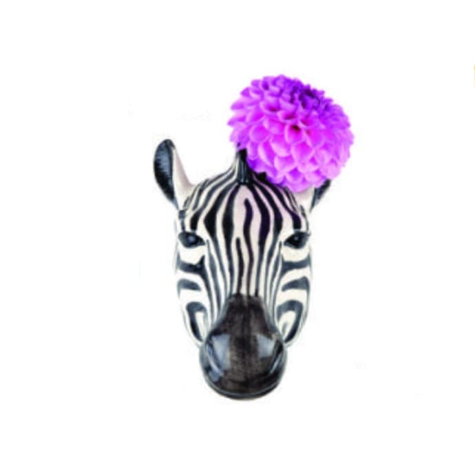 Zebra Ceramic Wall Vase