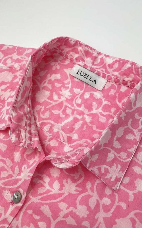 Nevis Indian Cotton Shirt Pink/White