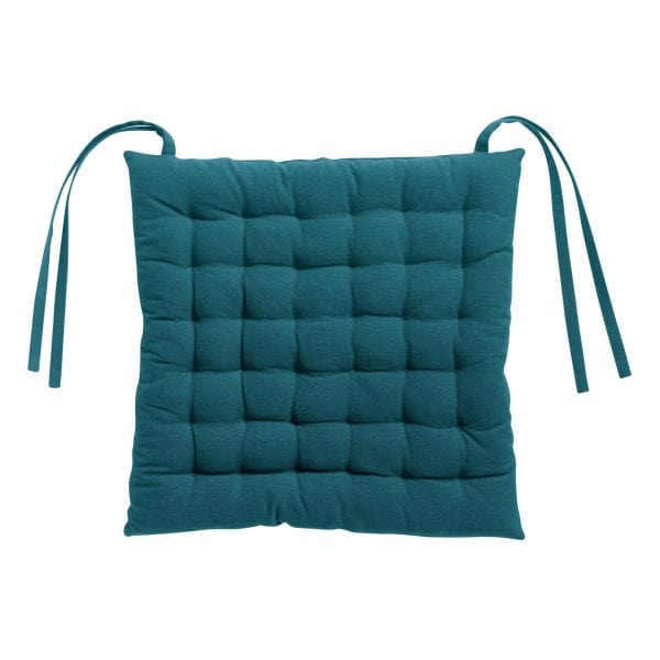Zea 36 Dots Recycled Cotton Chair Pad Peacock