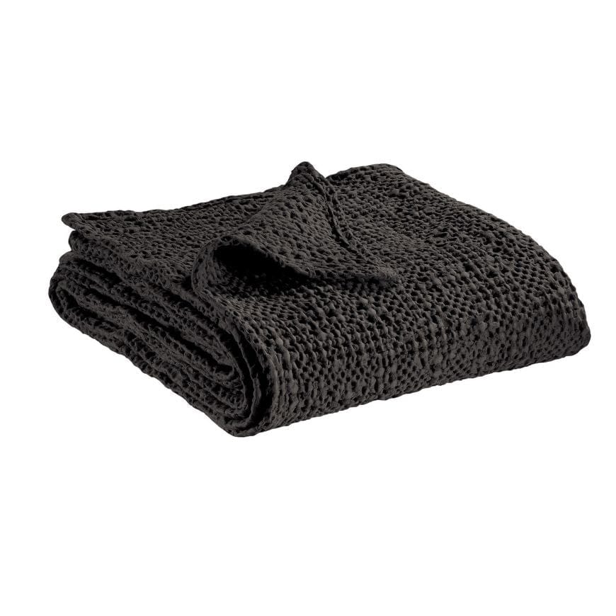 Tana 140x200 Stonewashed Cotton Throw Carbon