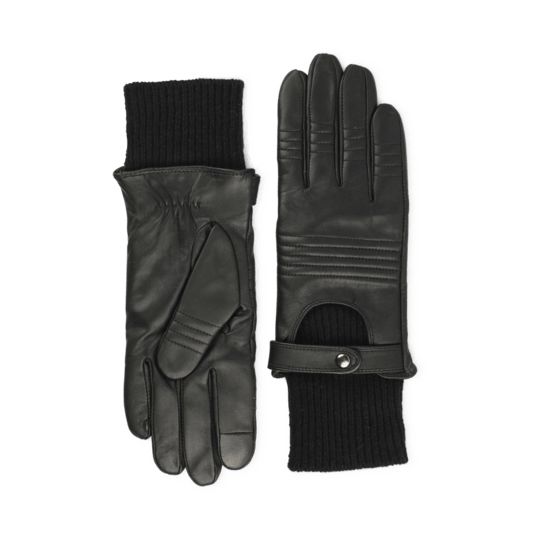 Moe Black Leather Gloves by Markberg