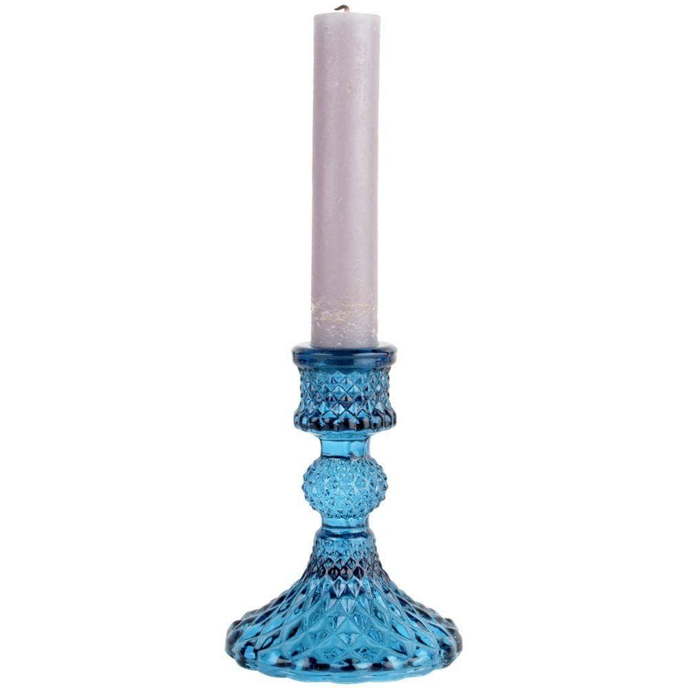 Harlequin Cut Glass Candlestick
