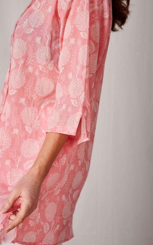 Jakarta Print Indian Cotton Tunic Pink