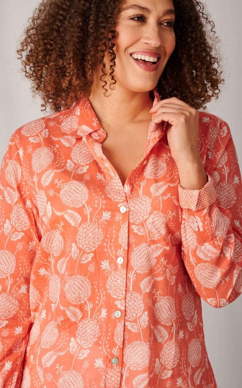 Jakarta Cotton Shirt, Coral