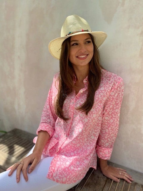 Nevis Indian Cotton Shirt Pink/White