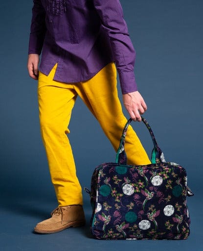 Poppins Velvet Weekend Bag, Sintra Navy