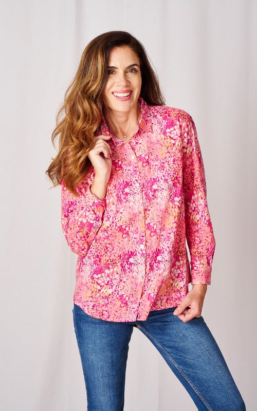 Leonora Cotton Shirt, Berry
