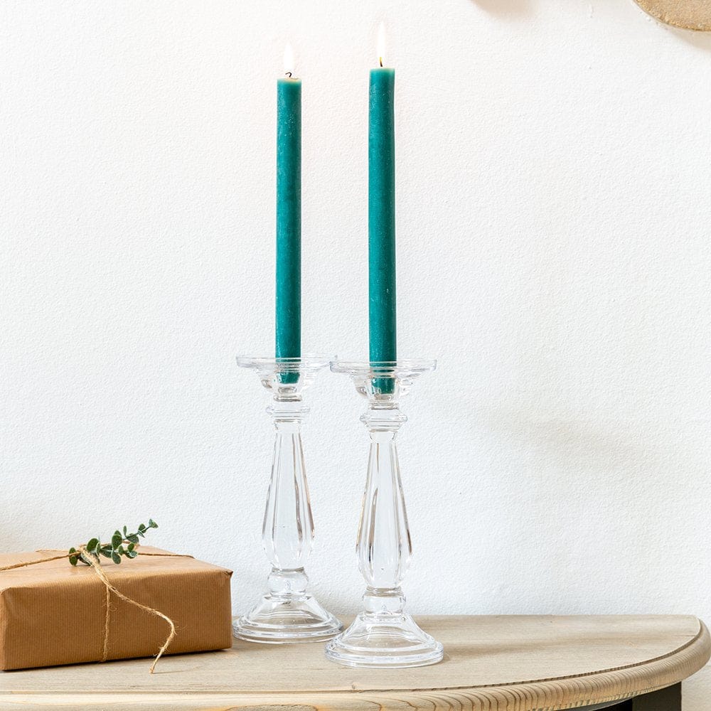 Tilbury Glass Candlestick, Clear