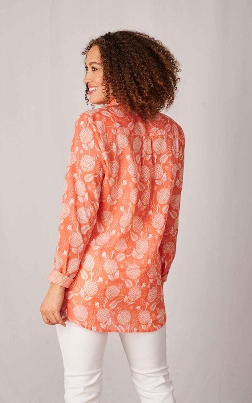 Jakarta Cotton Shirt, Coral