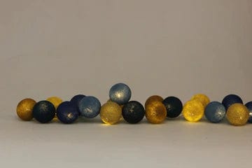 Golden Blue 35 Ball LED Light Chain, USB Connecter