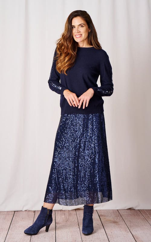 Silvia Cashmere Jumper Navy/Navy By Luella