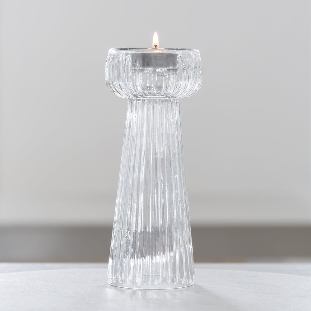Tall Glass T-Light Holder