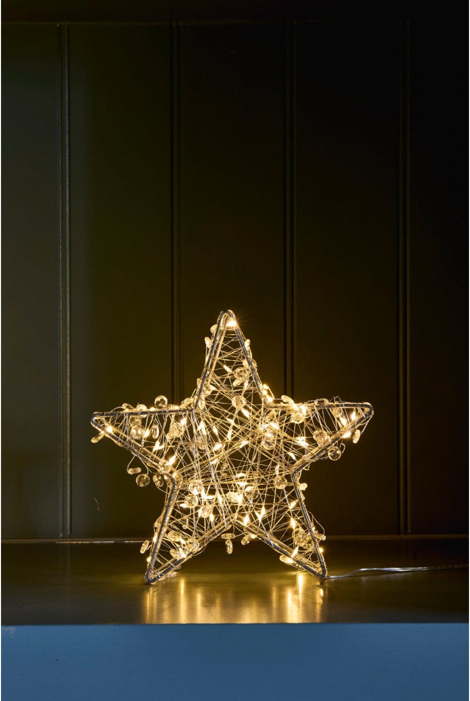 Galaxy Star LED Ornament, 20cm Silver