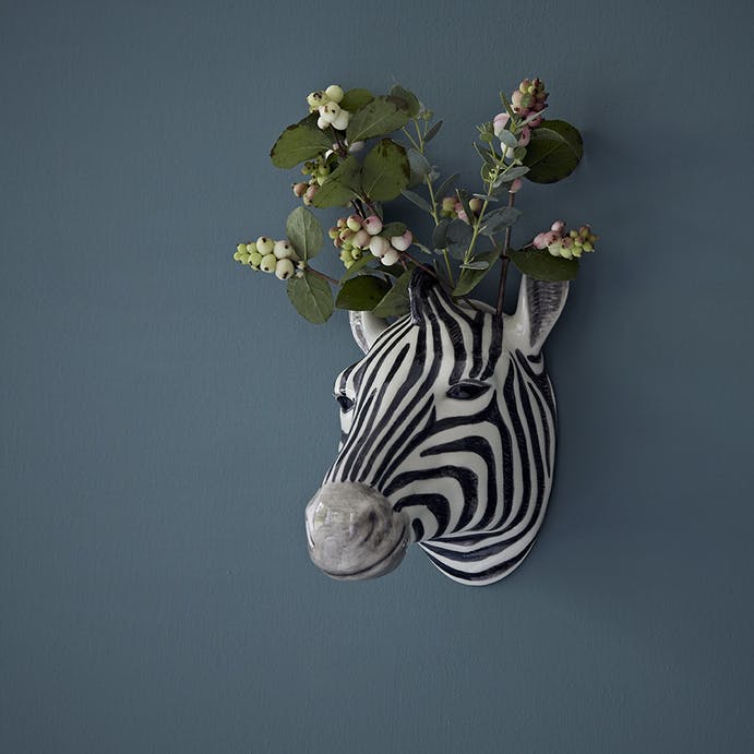Zebra Ceramic Wall Vase
