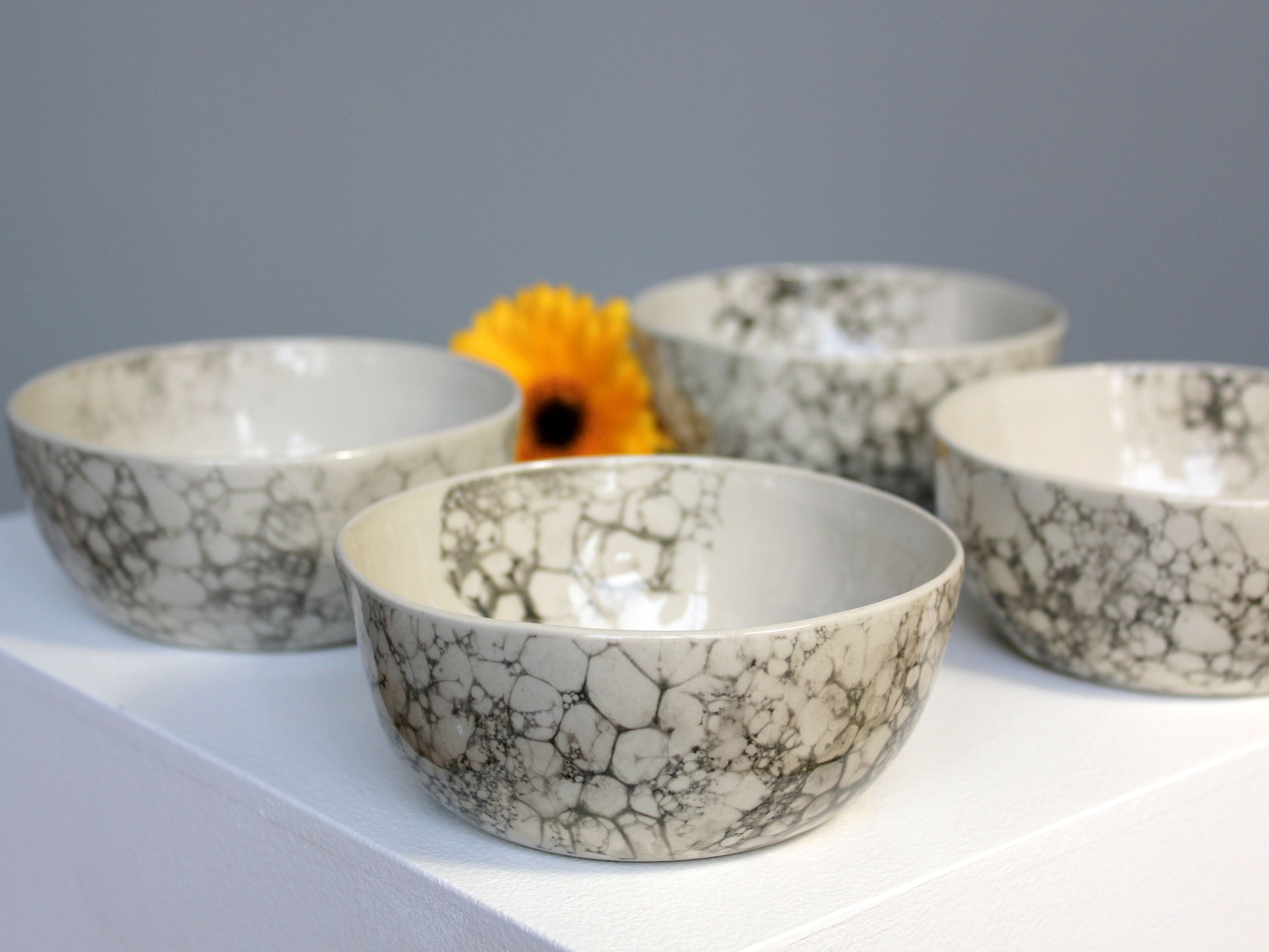 Dapple Large Ceramic Dipping Bowl