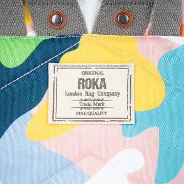 Roka Canfield B Medium Sustainable Canvas Limited Edition Rucksack, Mellow Camo