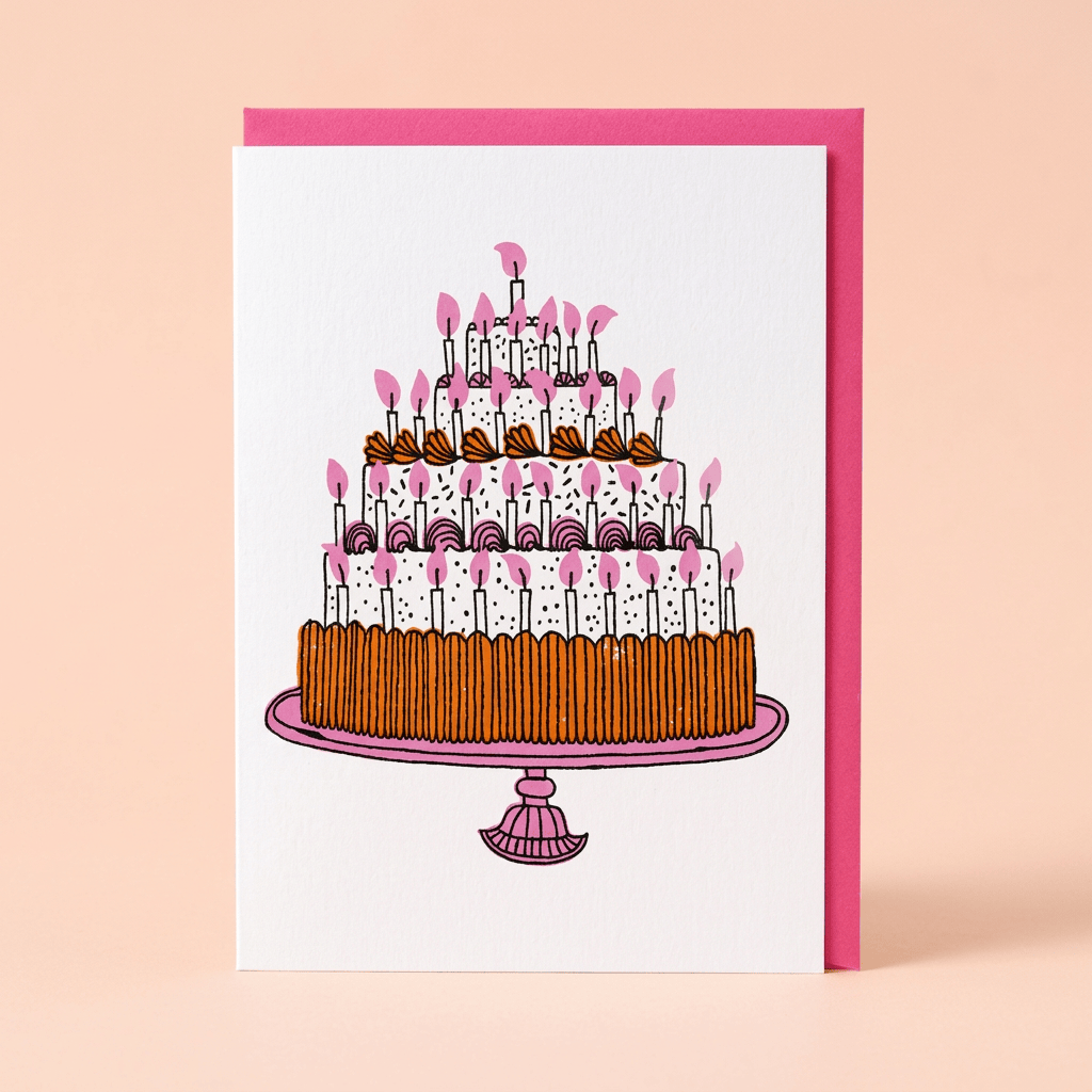 Letterpress Card The Birthday Cake